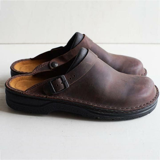 Shoehub Slippers | Leather Orthopedic Comfort Slippers-2