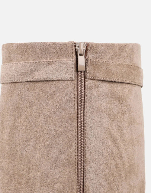 Suede High Knee Boots with Pointed Toe for Women