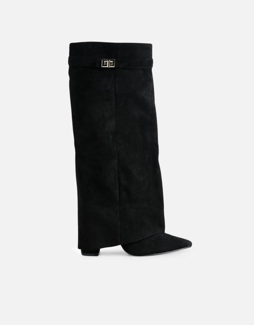 Suede High Knee Boots with Pointed Toe for Women